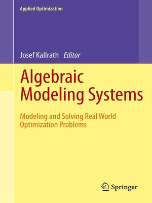 cover image of Algebraic Modeling Systems